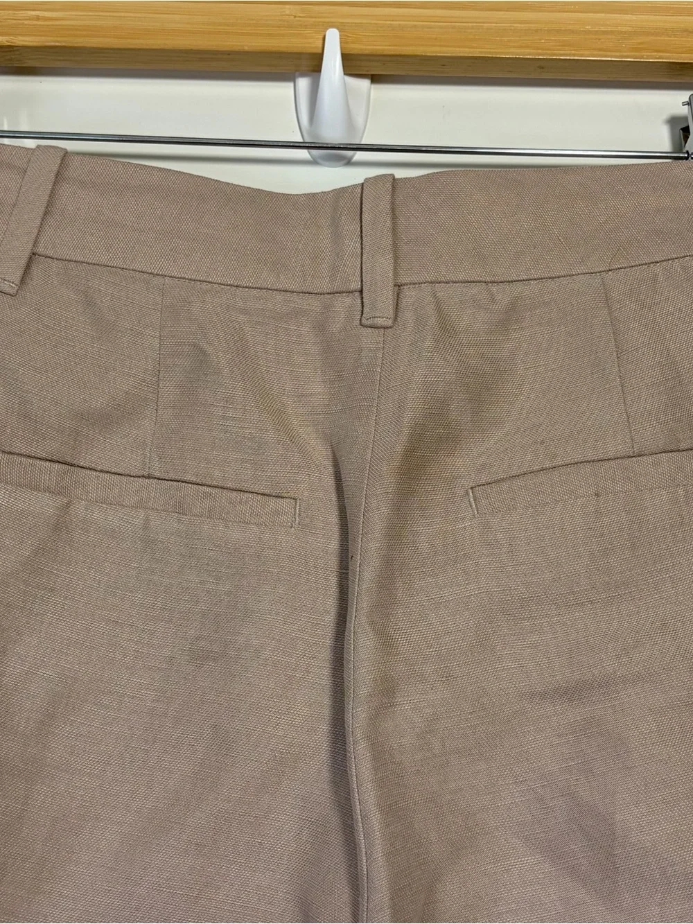Aritzia Wilfred Effortless Pant Linen Size 4 Taupe Tencel Wide Leg Pleated Hi